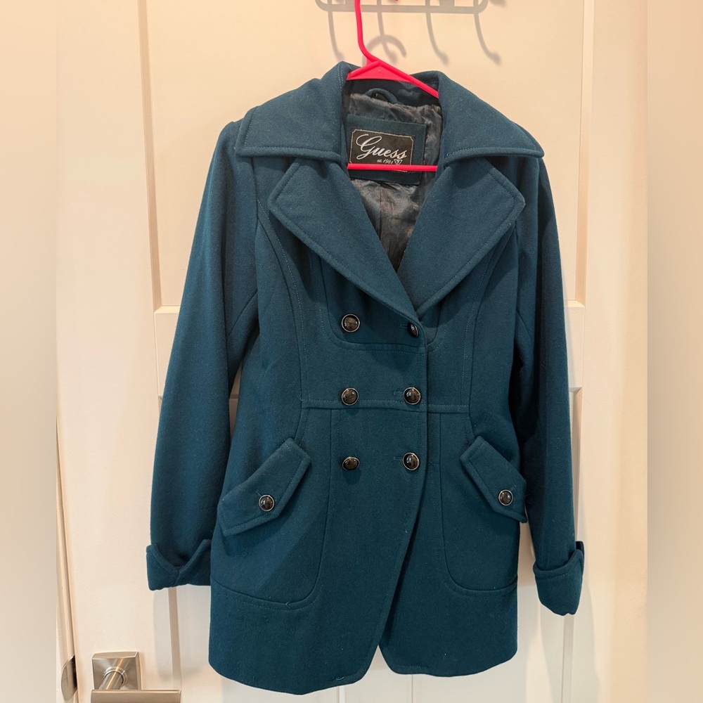 Vintage Guess Wool Blend Pea Coat